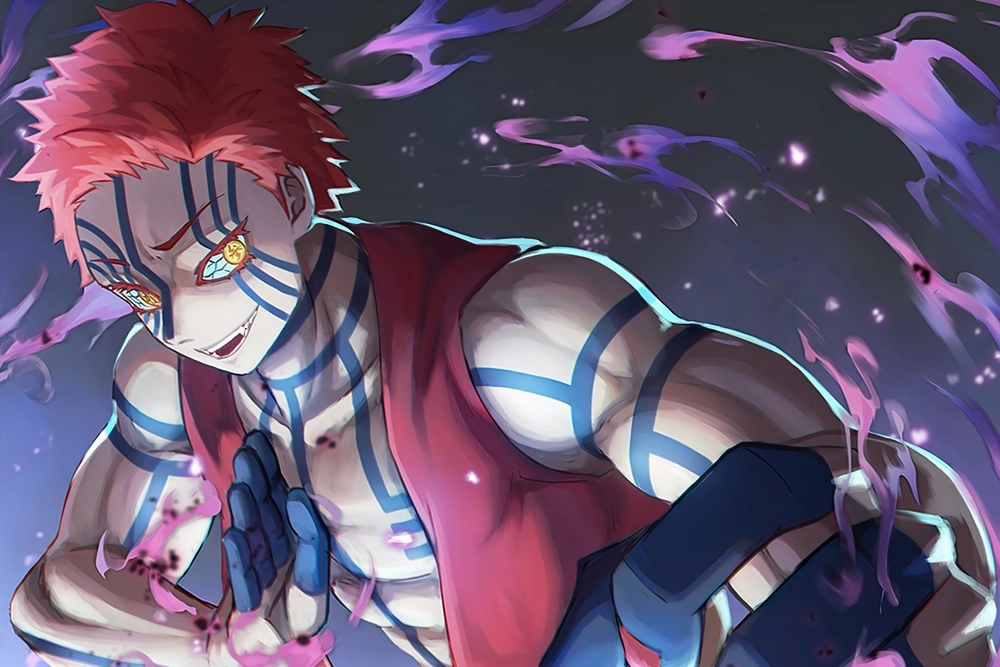 Akaza Kimetsu No Yaiba là Thượng Huyền Tam trong Thập Nhị Nguyệt Quỷ