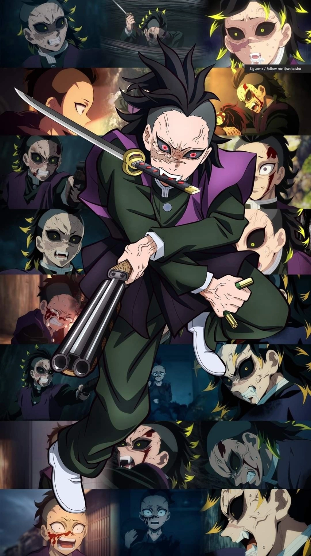 Genya Demon Slayer đồng hành trong trận chiến ác liệt