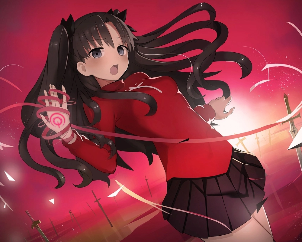 Rin Tohsaka Fate Stay Night biểu tượng sức mạnh và trí tuệ