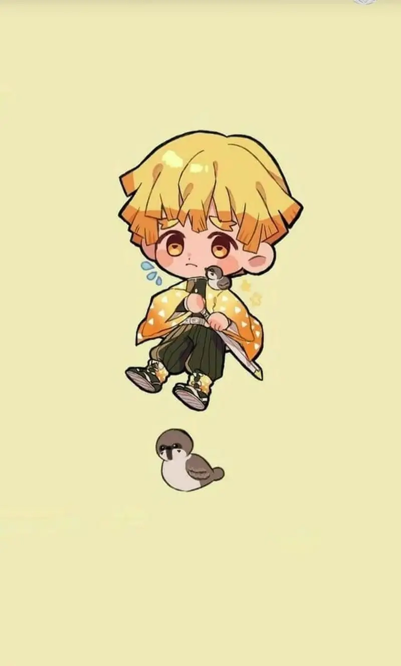 Ảnh chibi Agatsuma Zenitsu là như thế nào