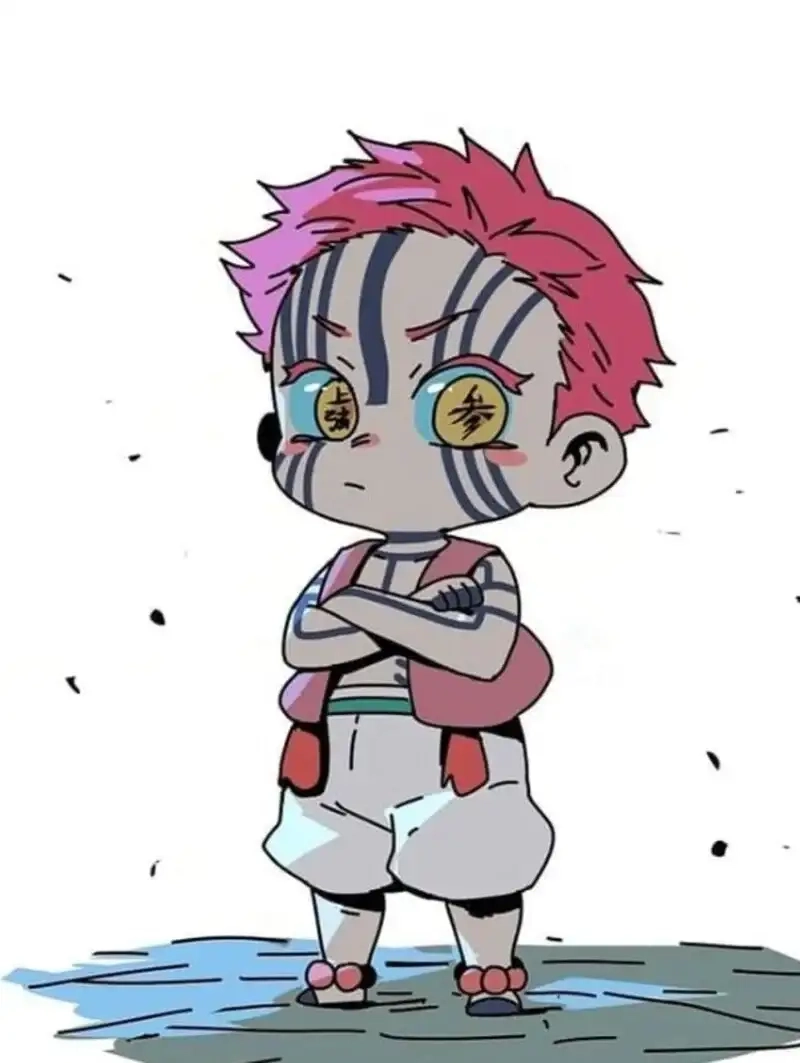 Ngắm Akaza chibi dễ thương phong cách anime