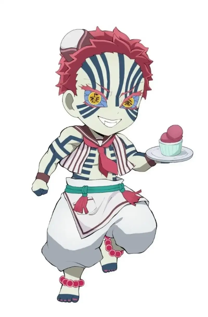 Thưởng thức Akaza Demon Slayer chibi sinh động