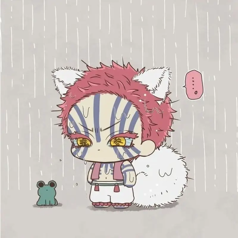 Thưởng thức Akaza chibi dễ thương phong cách anime