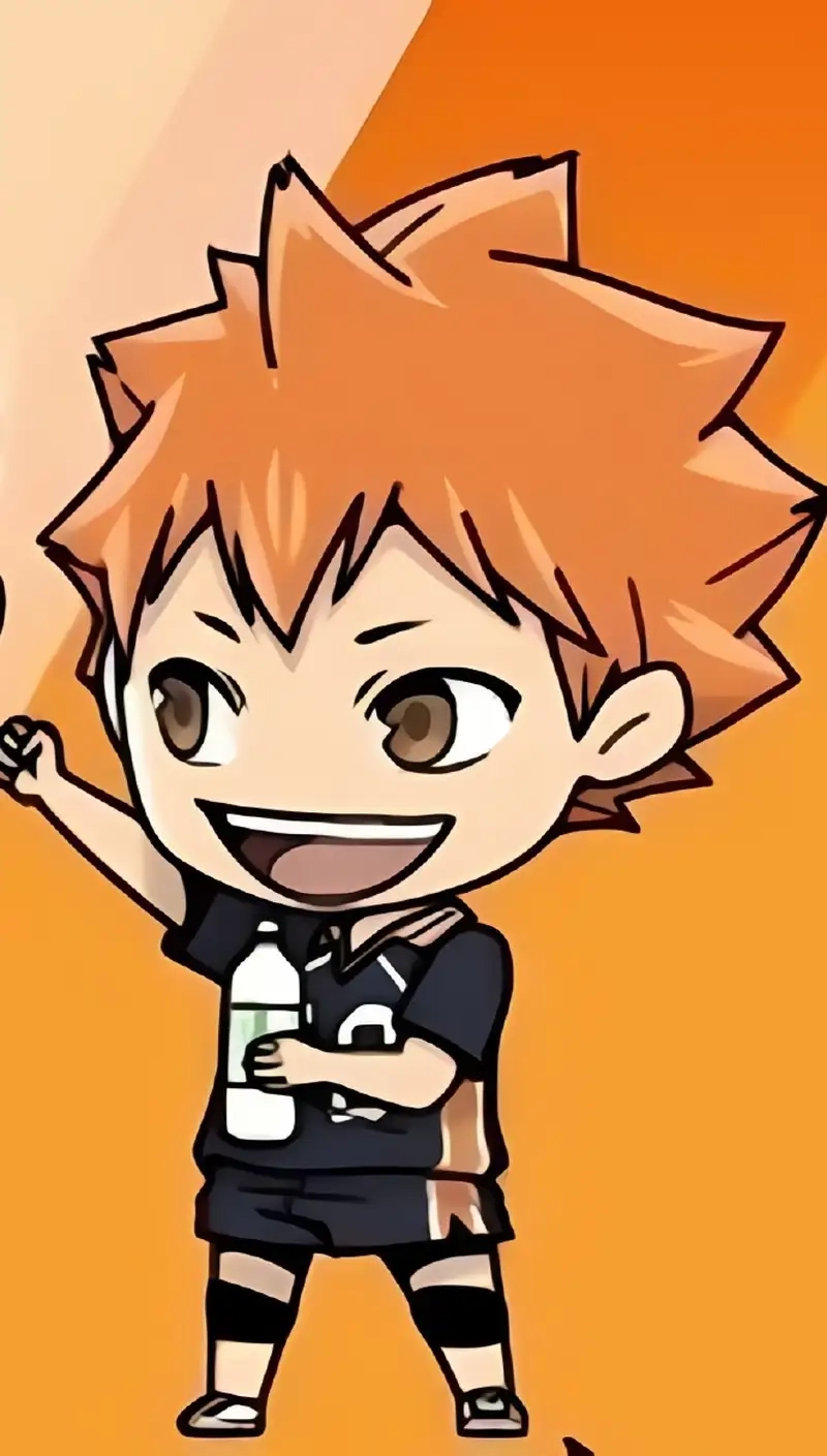 Nét năng động trong Hình chibi Hinata Shōyō thật cuốn hút