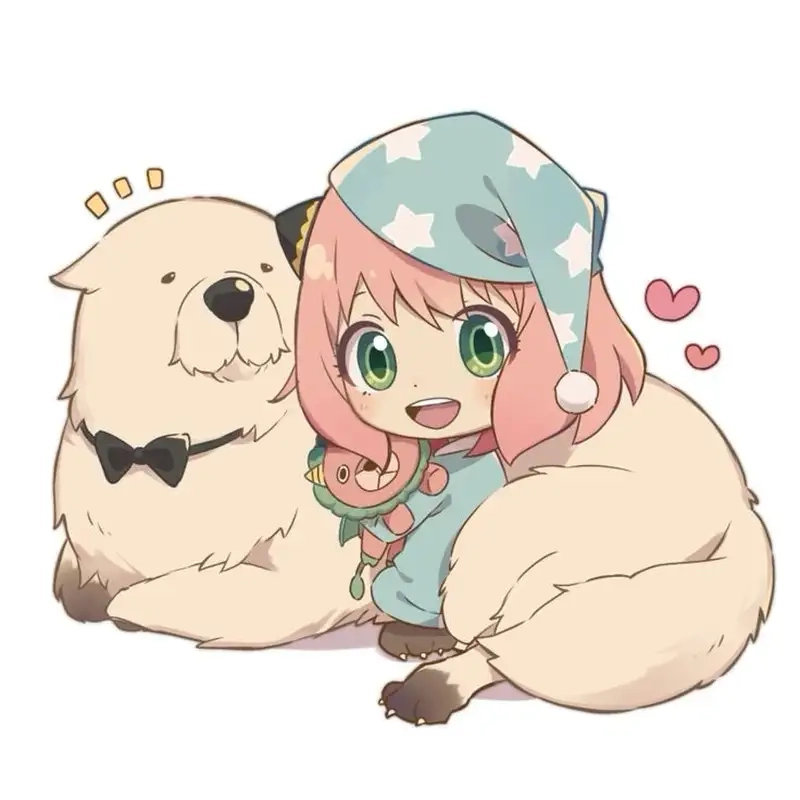 Hình ảnh chibi Bond Forger dễ thương trong gia đình Forger