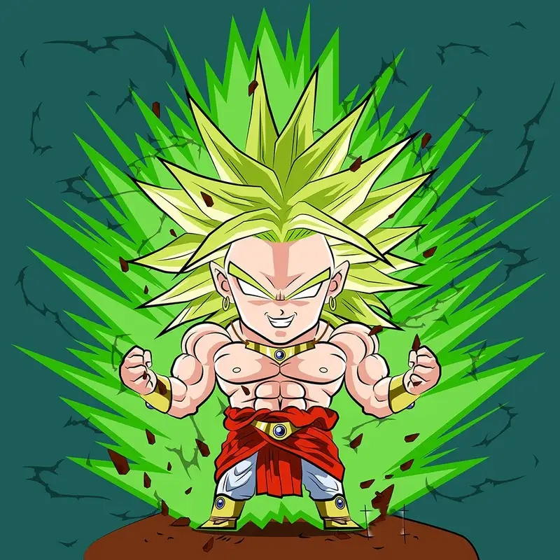 Thưởng thức Hình vẽ chibi Broly Naruto siêu dễ thương