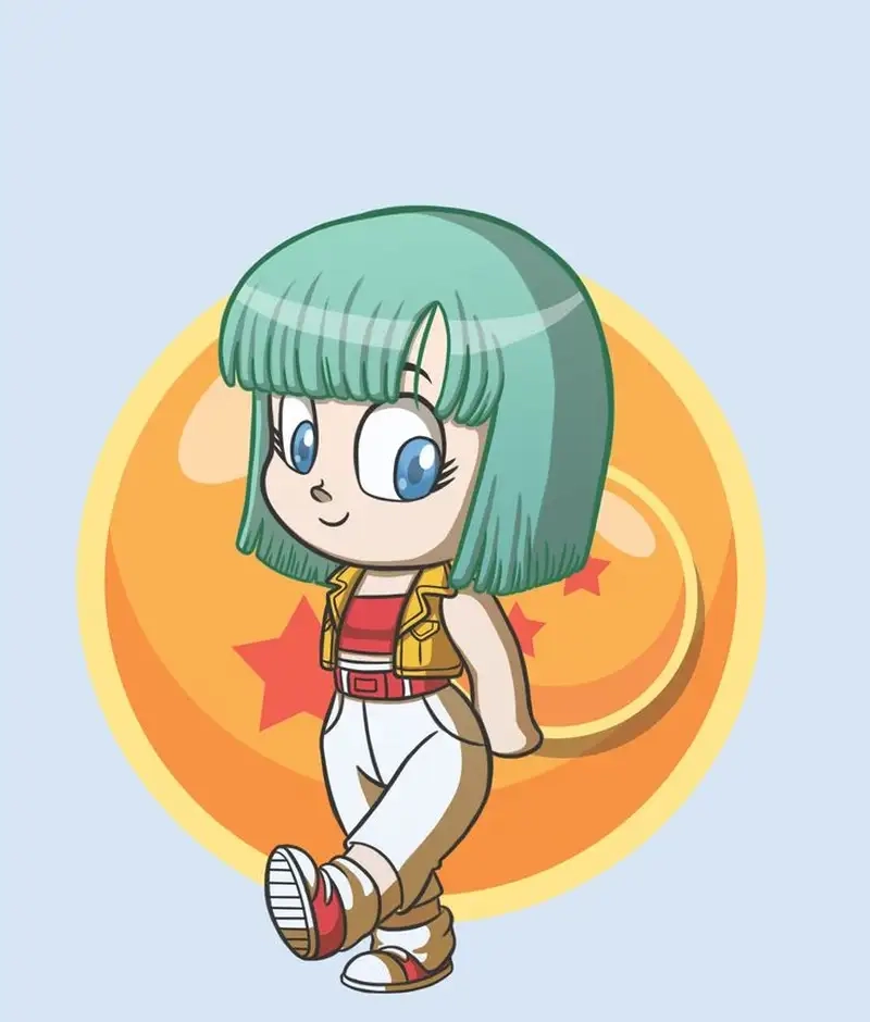 Ngắm Bulma chibi crossover Naruto sáng tạo và cute