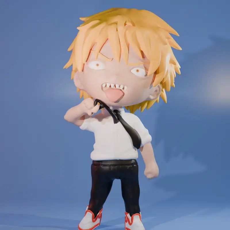 Thưởng thức ngay Denji chibi dễ thương siêu cute