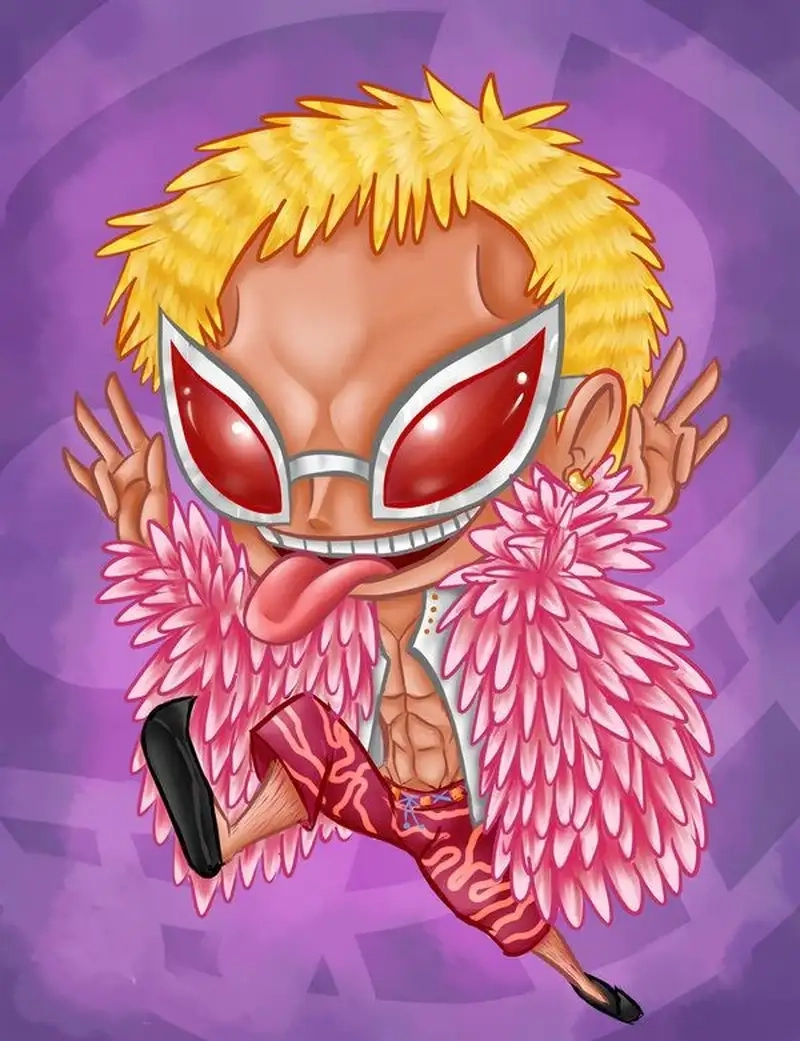 Ngắm Ảnh chibi Donquixote Doflamingo ngầu và đáng yêu