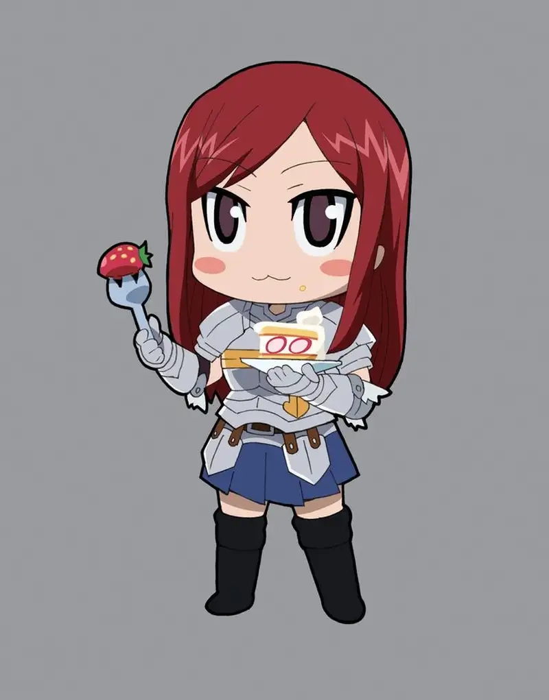 Chiêm ngưỡng nét cute của Erza Scarlet chibi sinh động