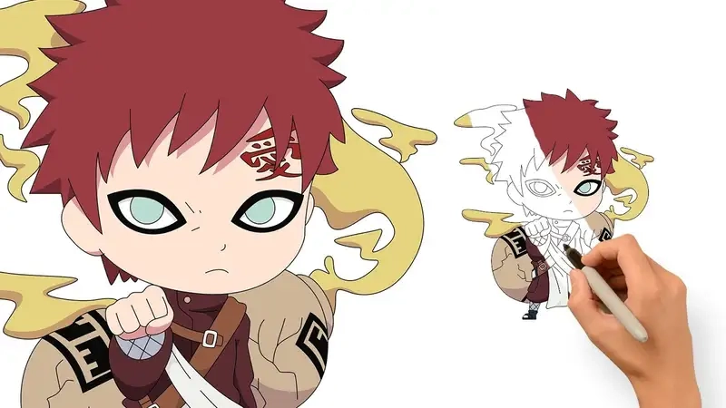 Xem Gaara chibi hoạt hình cực cute đầy màu sắc