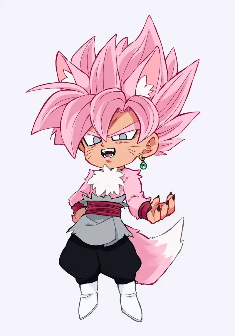 Ngắm Goku Black Naruto chibi 4K siêu chi tiết