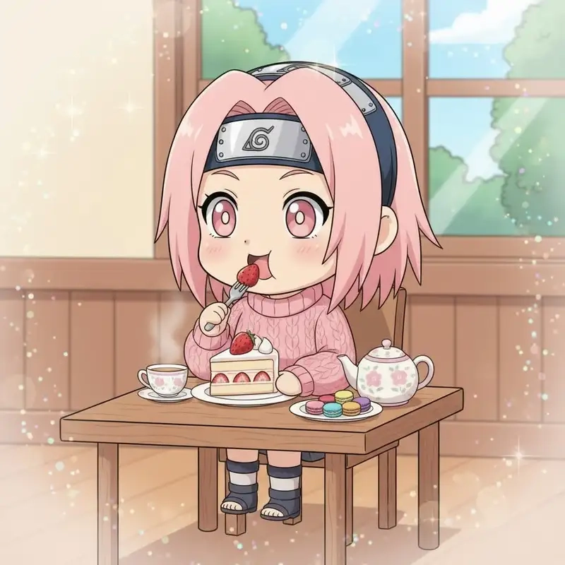 Tận hưởng Ảnh chibi Sakura Haruno dễ thương đáng yêu