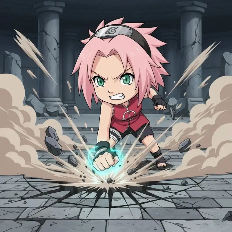 Trang trí máy tính với Hình nền chibi Sakura Haruno đẹp