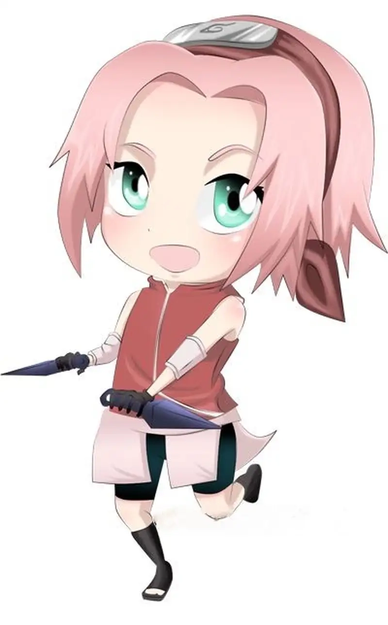 Ngắm Hình ảnh Sakura Haruno chibi kawaii xinh xắn