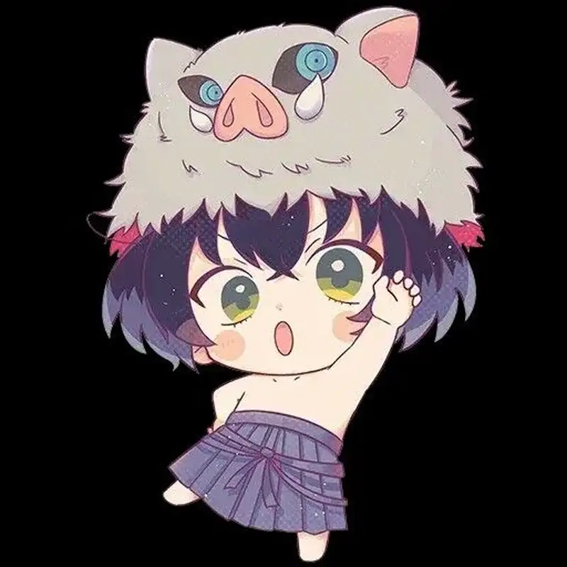 Trang trí màn hình với Inosuke chibi wallpaper phong cách