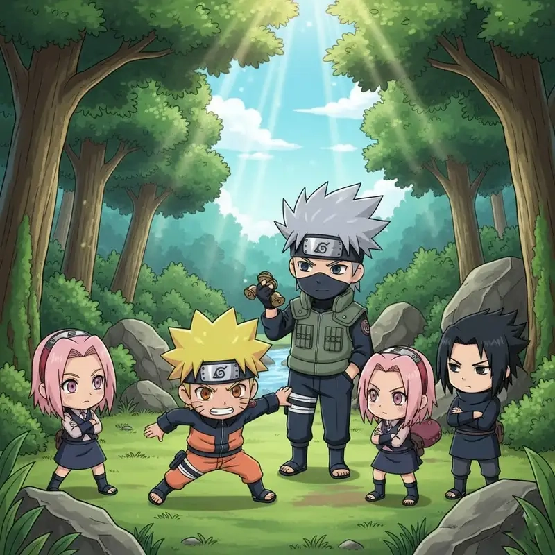 Thưởng thức Kakashi chibi Hokage phong cách dễ thương