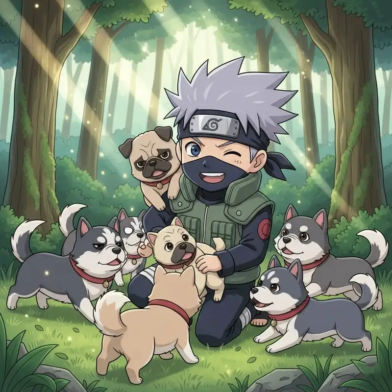 Chiêm ngưỡng nét tinh tế của Kakashi chibi vẽ tay