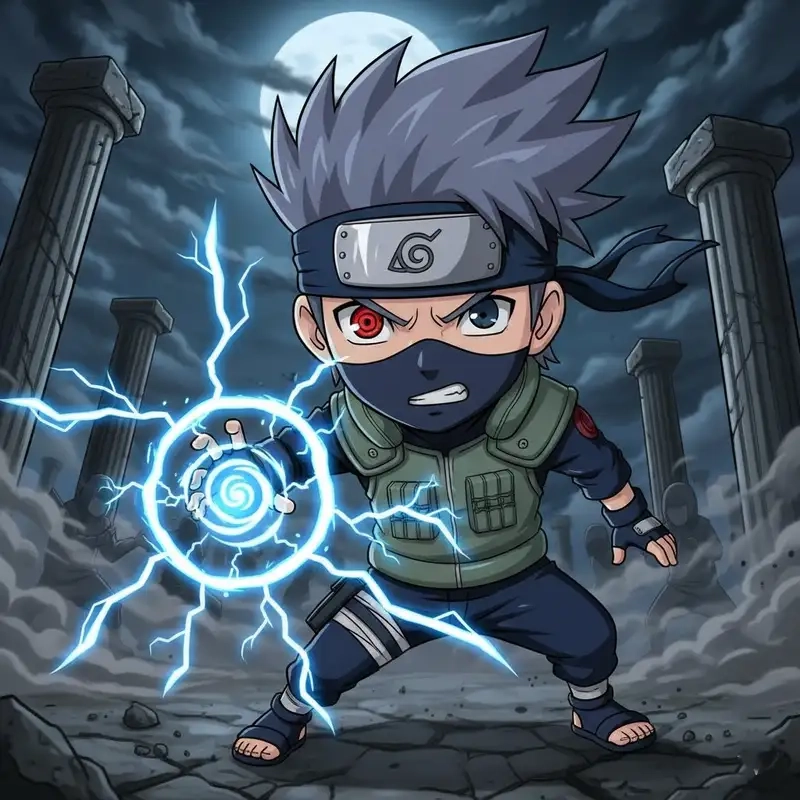 Ngắm Hình ảnh Kakashi chibi dễ thương vui nhộn