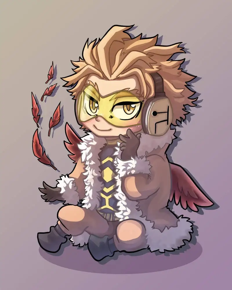 Chia sẻ Chibi Hawks cute trên mạng xã hội