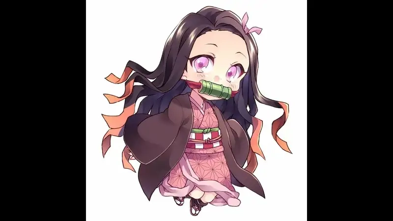 Chibi Nezuko Kamado làm tan chảy trái tim