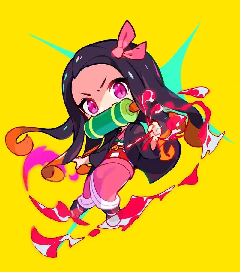 Thưởng thức hình chibi Kamado Nezuko siêu cute