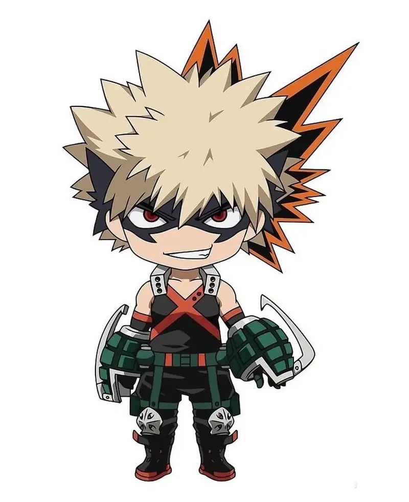 Sưu tập chibi Bakugo sticker vui nhộn