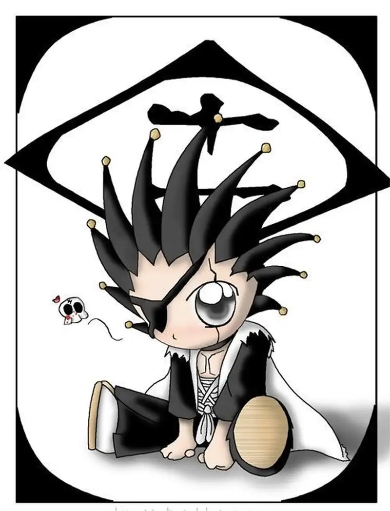 Khám phá chibi Kenpachi Zaraki hoạt hình với phong cách sinh động cuốn hút