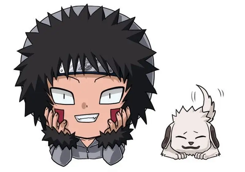 Ảnh chibi Kiba Inuzuka dễ thương sống động