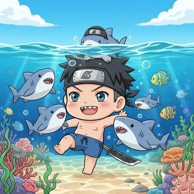 Khám phá Kisame Hoshigaki chibi Naruto phong cách anime