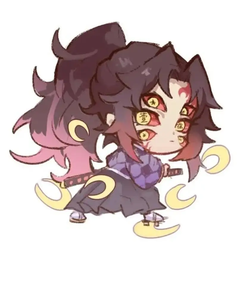 Kokushibo chibi anime phong cách đáng yêu