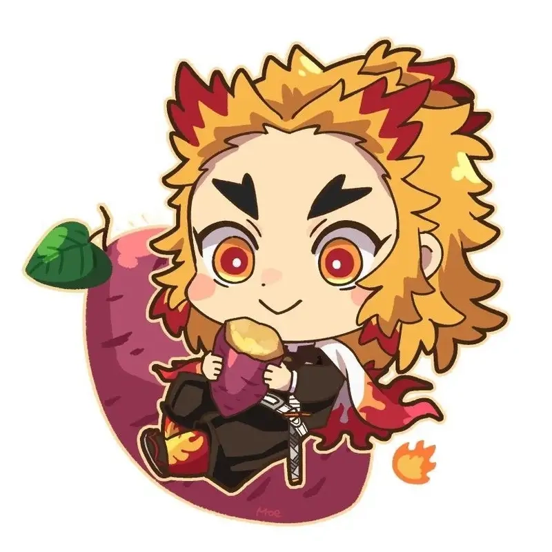 Tạo không gian sống động với Rengoku chibi wallpaper