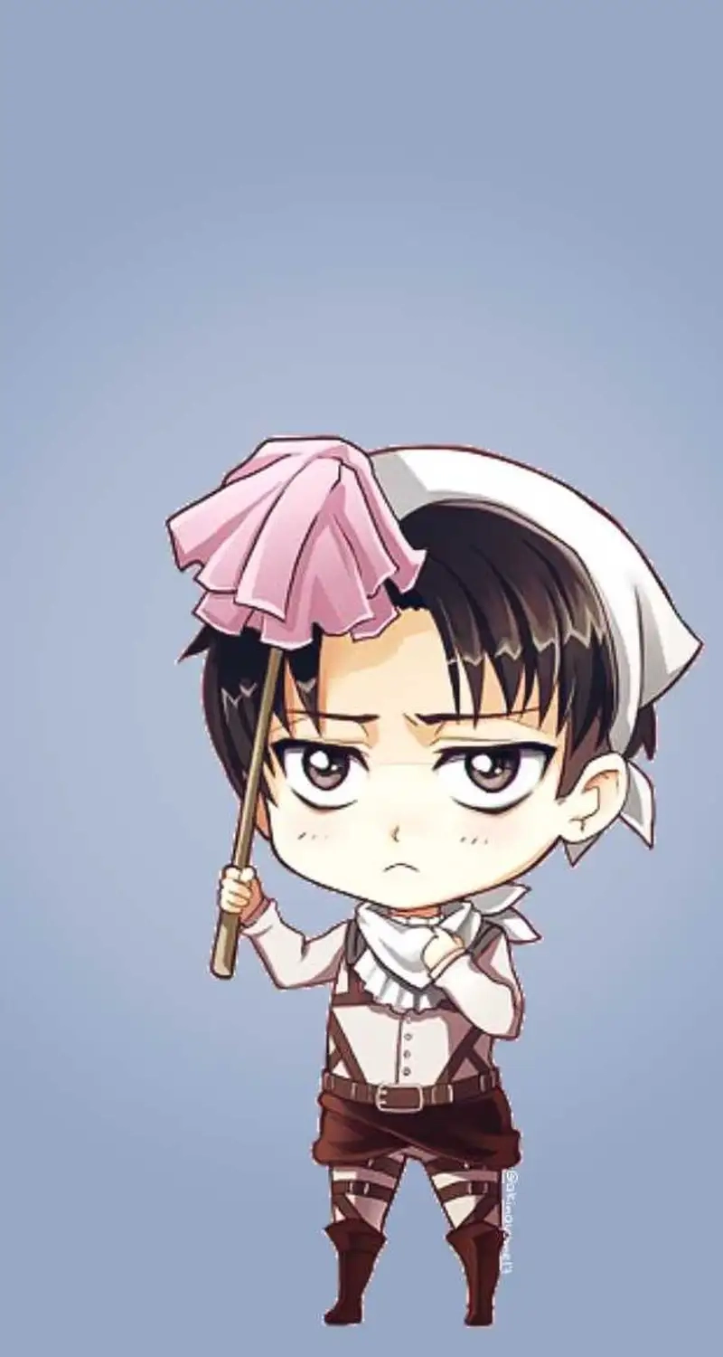 Trang trí tin nhắn với chibi Levi Ackerman sticker siêu dễ thương