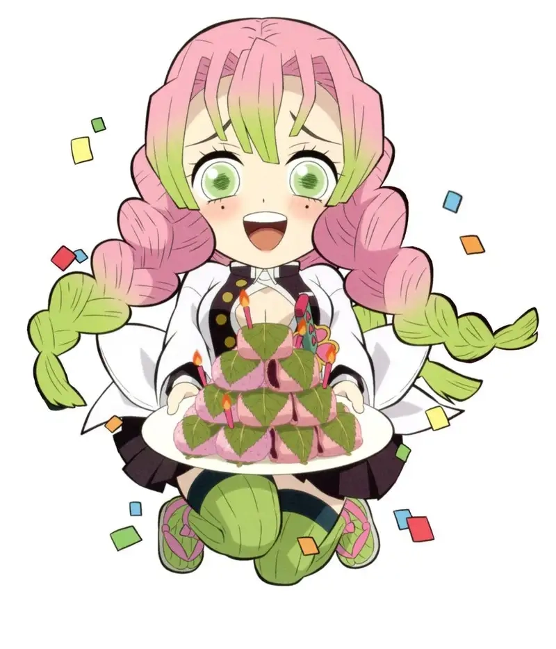 Thích thú với Mitsuri Kanroji chibi dễ thương tuyệt đẹp