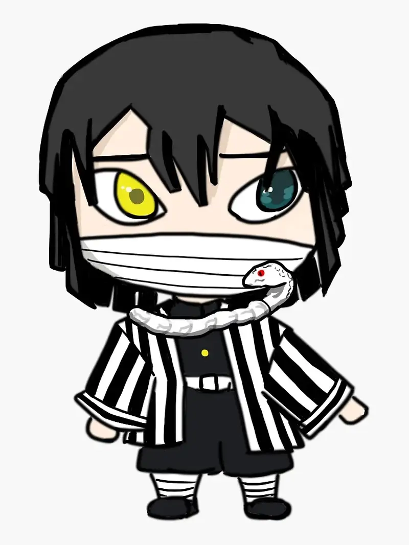 Ngắm Obanai Iguro cosplay chibi chuẩn phong cách
