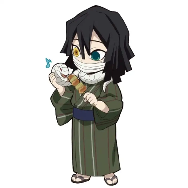Ngắm Mitsuri và Obanai chibi tình cảm dễ thương