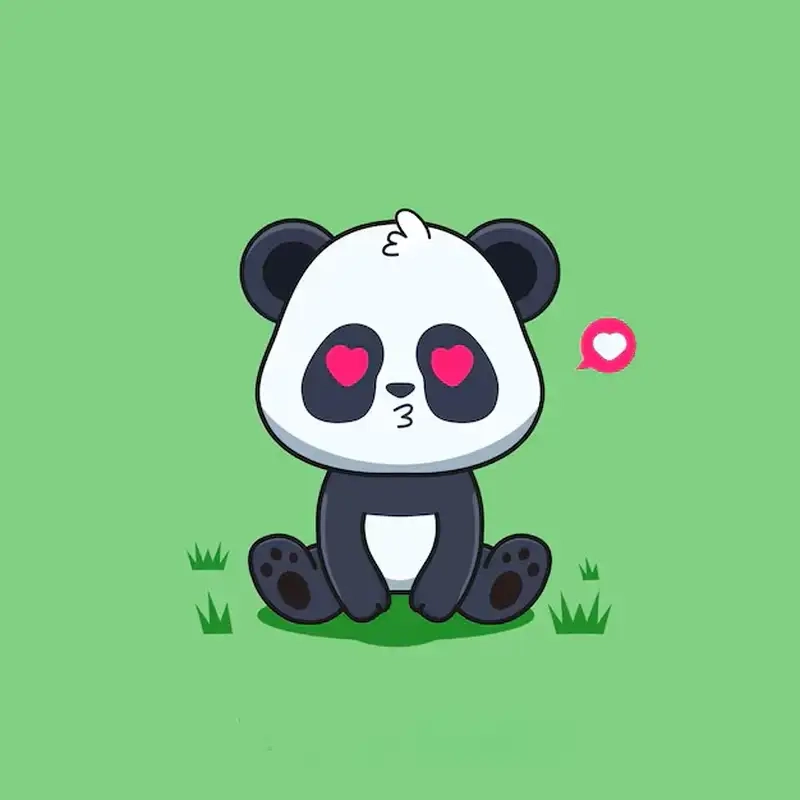 Ảnh chibi Panda với vòng tay siêu ngầu luôn