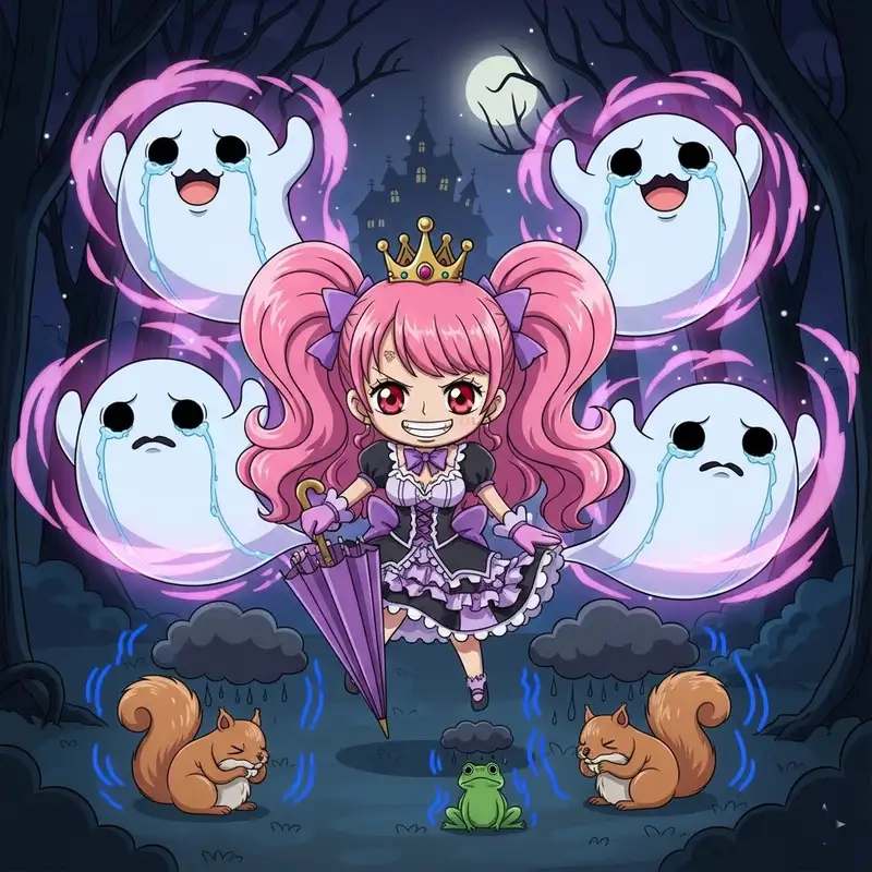 Perona chibi cùng Nami xinh xắn dễ thương