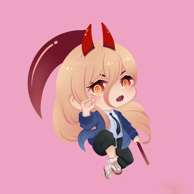 Thưởng thức Power Chainsaw Man fanart anime sinh động