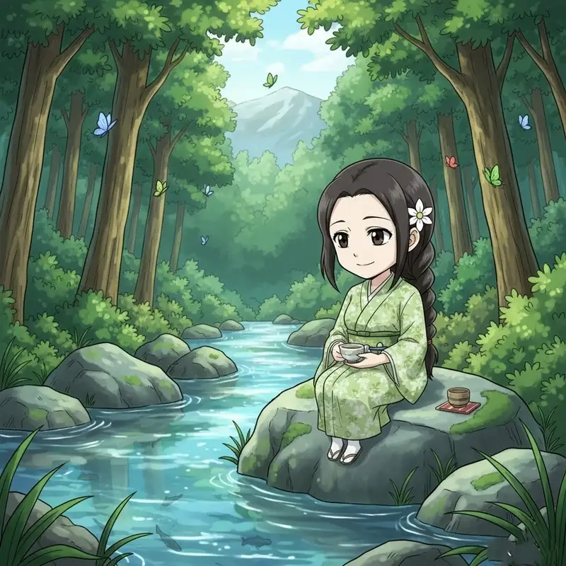 Tải wallpaper chibi Unohana Bleach cực đáng yêu