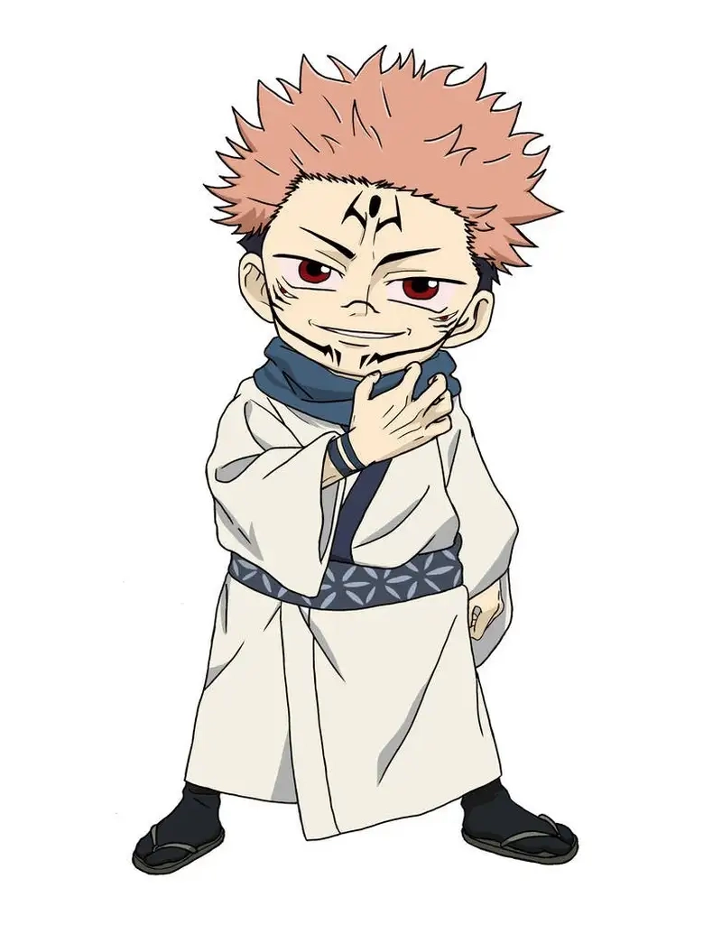Sukuna chibi anime phong cách Nhật Bản