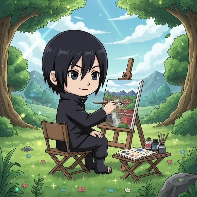 Ngắm Sai Naruto chibi đẹp tinh tế và bắt mắt