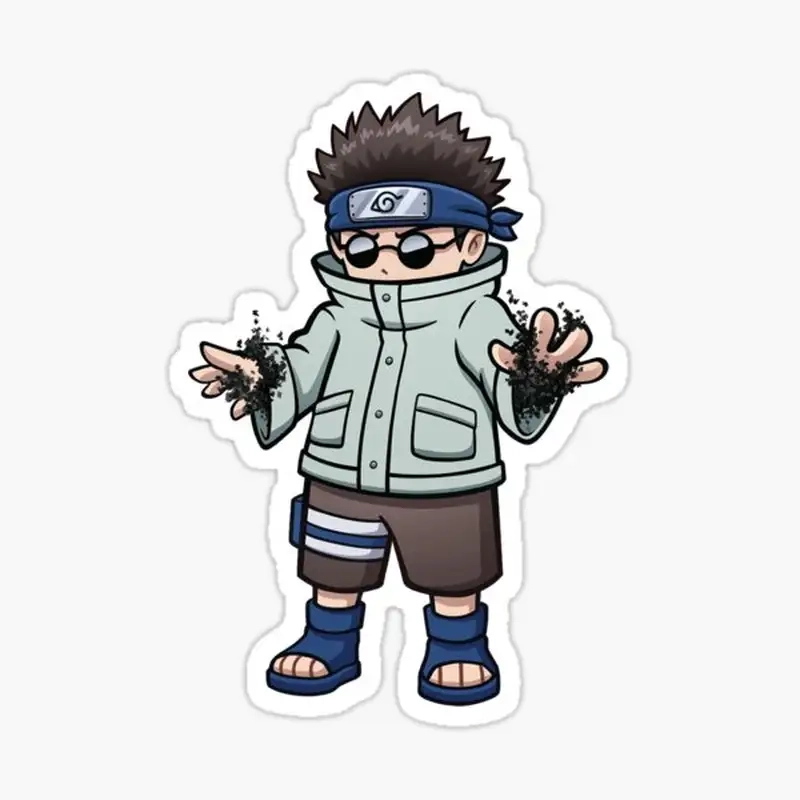 Shino Aburame chibi đang tạo dáng dễ thương