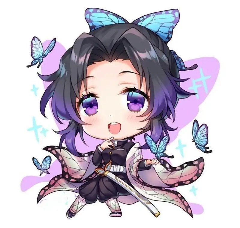 Khám phá chibi Shinobu Kocho minh họa phong cách nghệ thuật