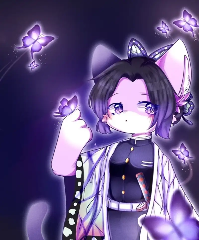 Thiết kế sáng tạo với chibi Shinobu Kocho vector đẹp mắt