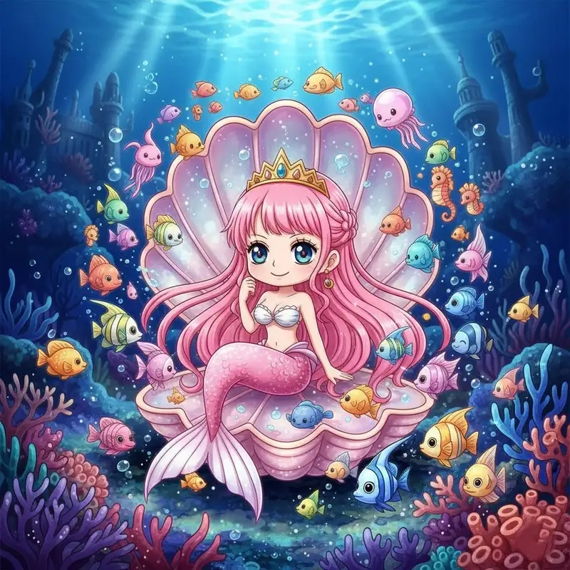 Ảnh chibi Shirahoshi là như thế nào