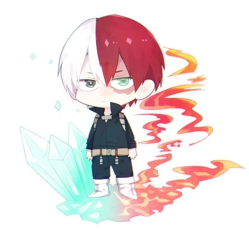 Ngắm Hình Shoto Todoroki phong cách chibi sống động
