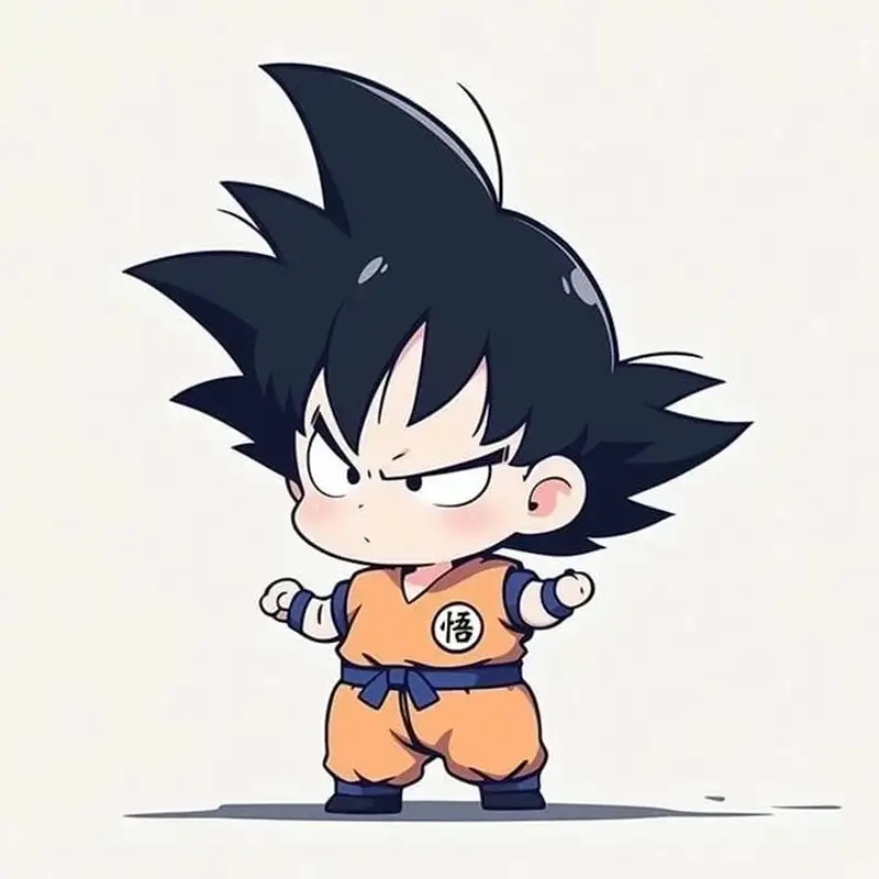 Ngắm Goku chibi crossover Naruto Uzumaki cực dễ thương