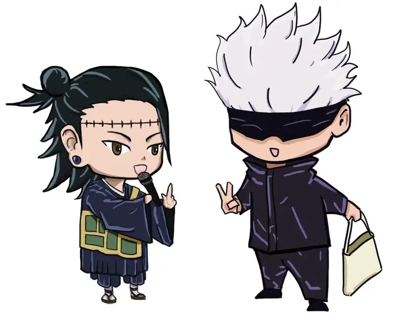 Geto Suguru chibi nét vẽ tinh tế đáng iu