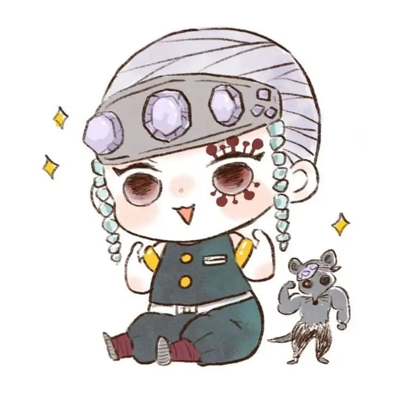 Ngắm Tengen Uzui chibi đẹp cực dễ thương